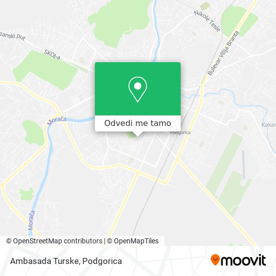 Ambasada Turske mapa