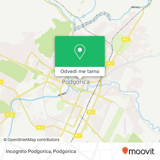 Incognito Podgorica mapa