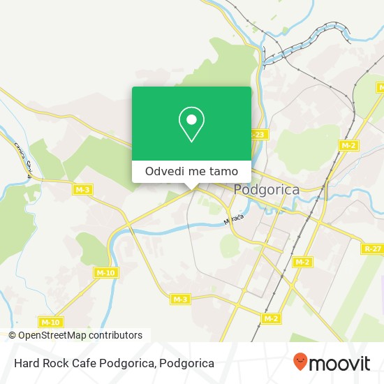 Hard Rock Cafe Podgorica mapa