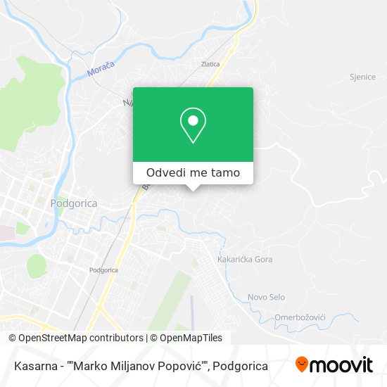 Kasarna - ""Marko Miljanov Popović"" mapa
