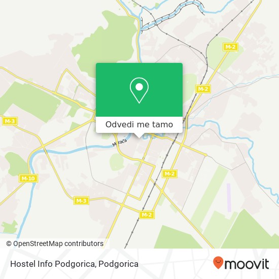 Hostel Info Podgorica mapa