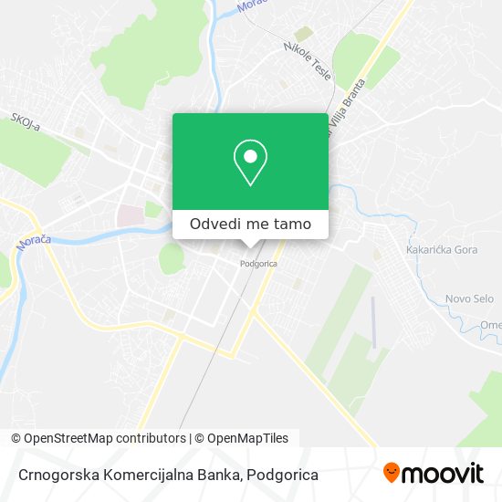 Crnogorska Komercijalna Banka mapa