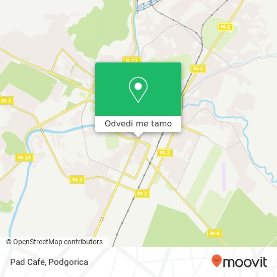 Pad Cafe, Ulica Bratstva i Jedinstva Podgorica, Podgorica, 81000 mapa