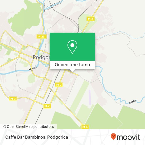 Caffe Bar Bambinos, Bulevar Pera Četkovića Podgorica, Podgorica, 81000 mapa