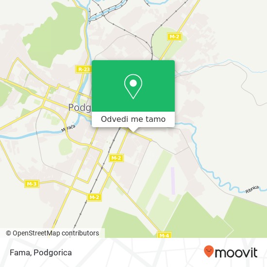 Fama, Podgorica, Podgorica, 81000 mapa