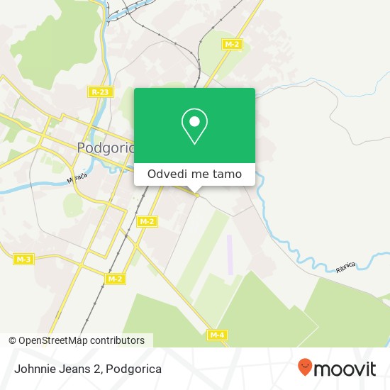 Johnnie Jeans 2, Bulevar Pera Četkovića Podgorica, Podgorica, 81000 mapa