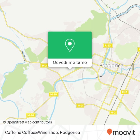 Caffeine Coffee&Wine shop, Ulica Radoja Dakića Podgorica, Podgorica, 81000 mapa
