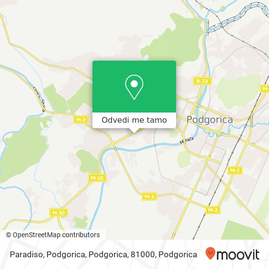 Paradiso, Podgorica, Podgorica, 81000 mapa