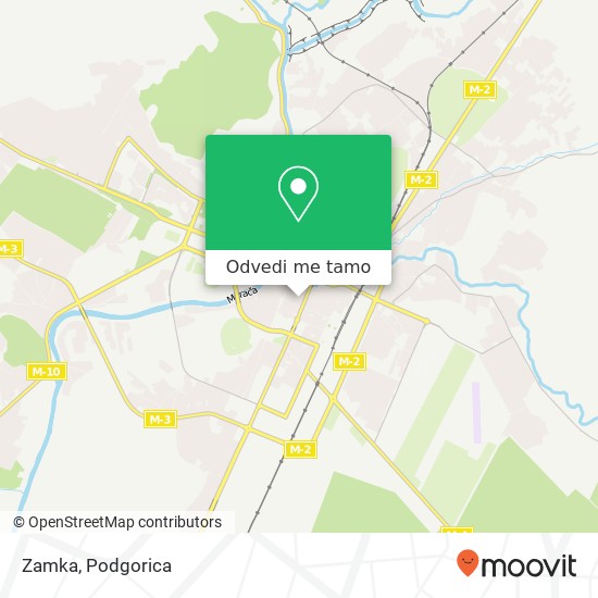Zamka, Ulica Božane Vučinić Podgorica, Podgorica, 81000 mapa