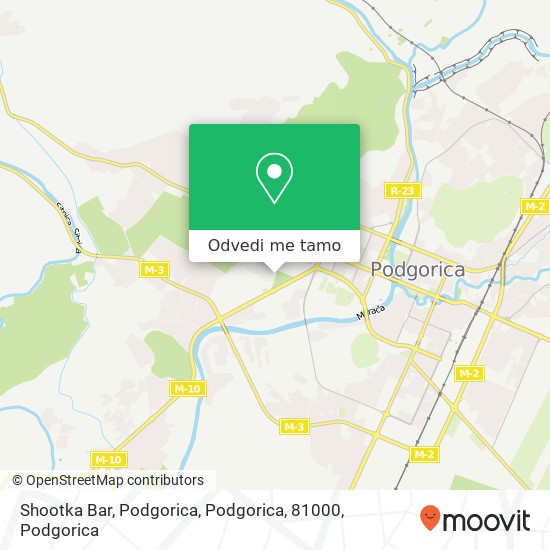 Shootka Bar, Podgorica, Podgorica, 81000 mapa