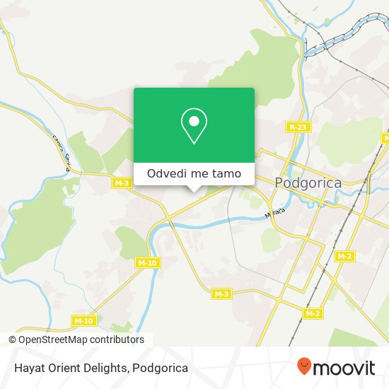 Hayat Orient Delights, Ulica Radoja Dakića Podgorica, Podgorica, 81000 mapa
