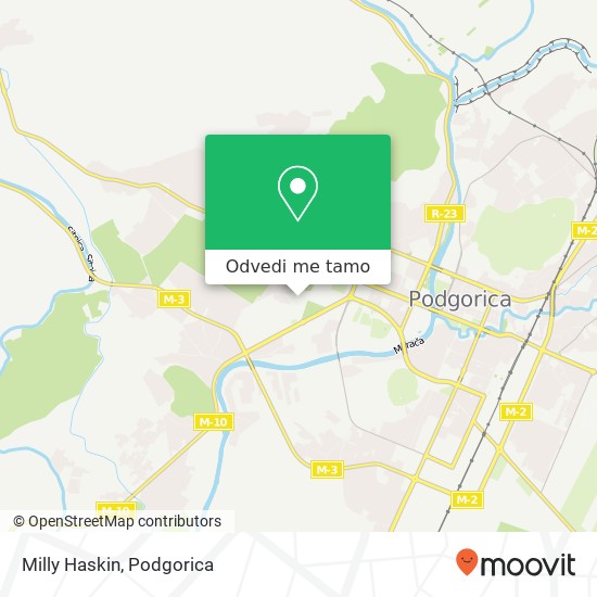 Milly Haskin, Ulica Studentska Podgorica, Podgorica, 81000 mapa