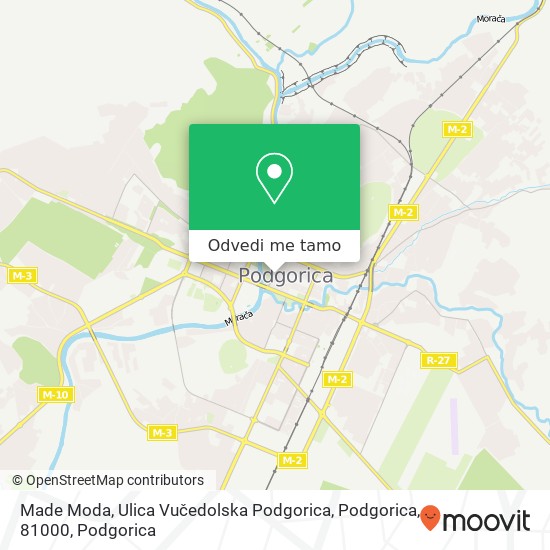 Made Moda, Ulica Vučedolska Podgorica, Podgorica, 81000 mapa