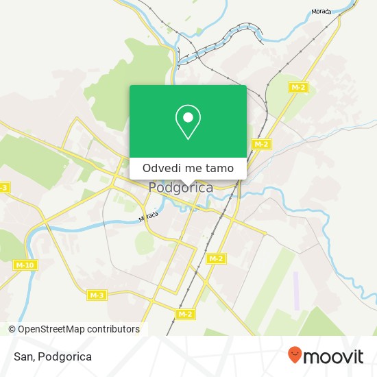 San, Ulica Mijana Vukova Podgorica, Podgorica, 81000 mapa