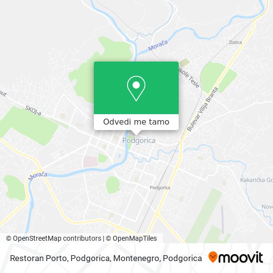 Restoran Porto, Podgorica, Montenegro mapa