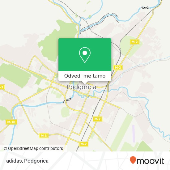 adidas, Ulica Slobode Podgorica, Podgorica, 81000 mapa