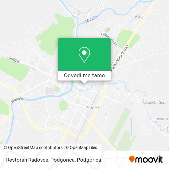 Restoran Radovce, Podgorica mapa