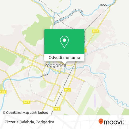 Pizzeria Calabria, Bulevar Ivana Crnojevića Podgorica, Podgorica, 81000 mapa