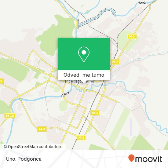 Uno, Ulica Vučedolska Podgorica, Podgorica, 81000 mapa