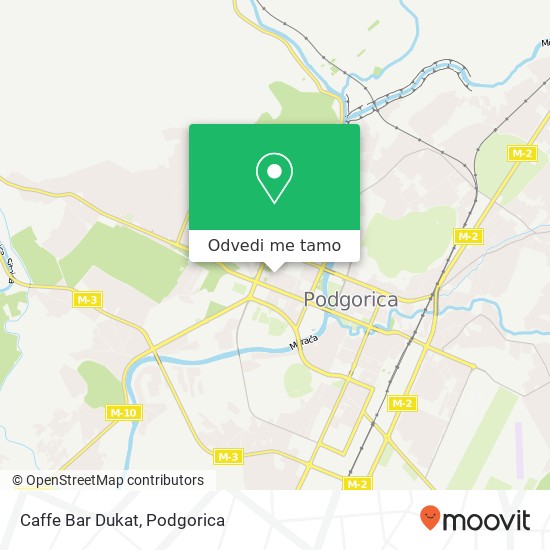Caffe Bar Dukat, Ulica Moskovska Podgorica, Podgorica, 81000 mapa