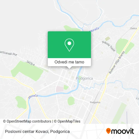 Poslovni centar Kovaci mapa