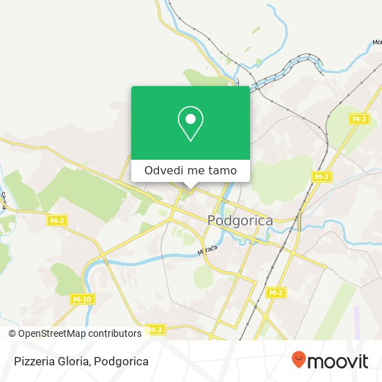 Pizzeria Gloria, Ulica Moskovska Podgorica, Podgorica, 81000 mapa