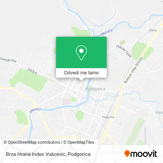 Brza Hrana Index Vukcevic mapa