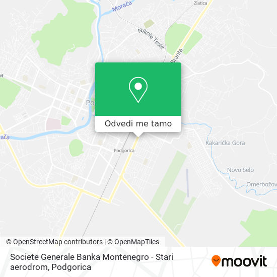 Societe Generale Banka Montenegro - Stari aerodrom mapa