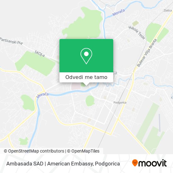 Ambasada SAD | American Embassy mapa
