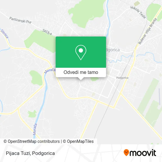 Pijaca Tuzi mapa