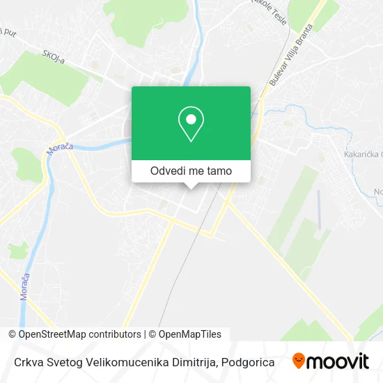 Crkva Svetog Velikomucenika Dimitrija mapa