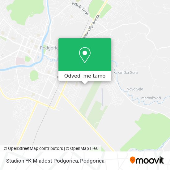 Stadion FK Mladost Podgorica mapa