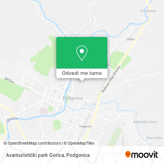 Avanturistički park Gorica mapa