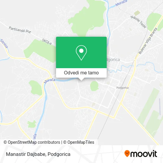 Manastir Dajbabe mapa