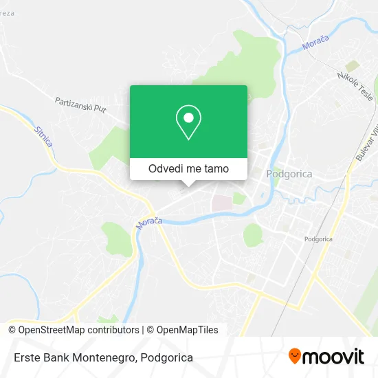 Erste Bank Montenegro mapa