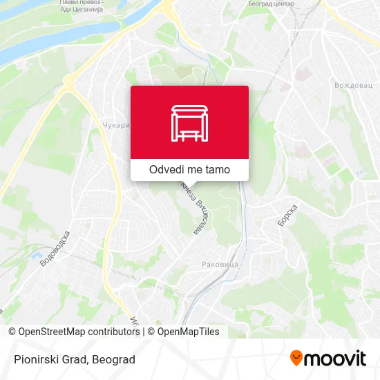 Pionirski Grad mapa