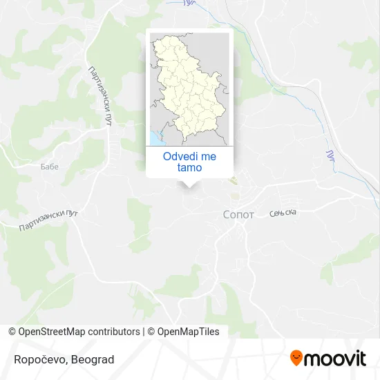 Ropočevo mapa