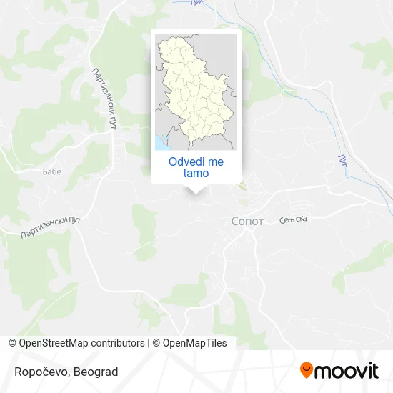 Ropočevo mapa