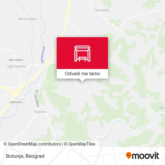 Botunje mapa