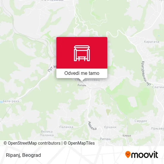 Ripanj mapa