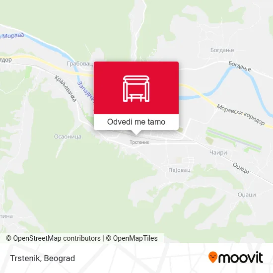 Trstenik mapa