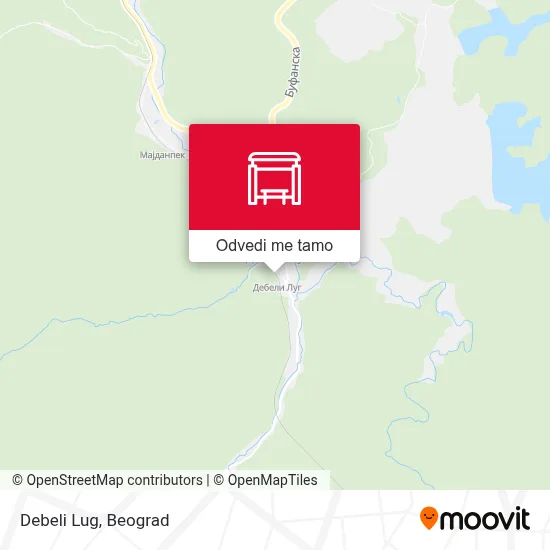 Debeli Lug mapa