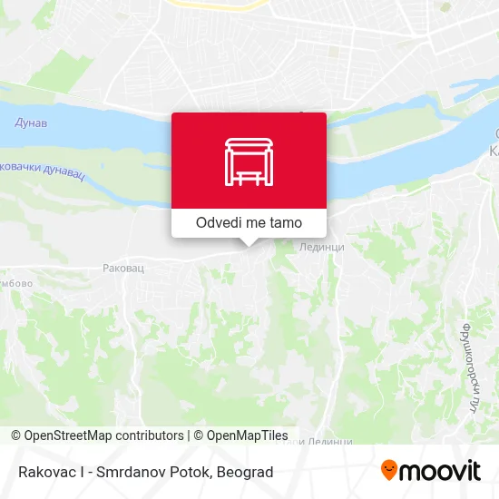 Rakovac I - Smrdanov Potok mapa