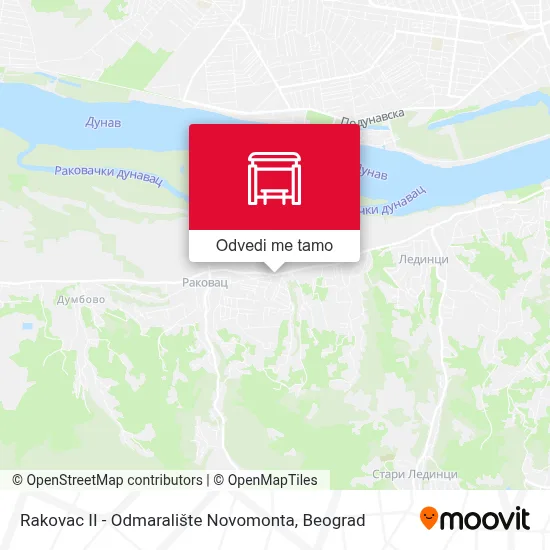 Rakovac II - Odmaralište Novomonta mapa