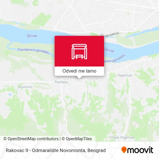 Rakovac II - Odmaralište Novomonta mapa
