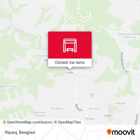 Ripanj mapa