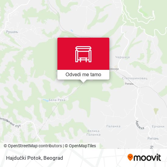 Hajdučki Potok mapa