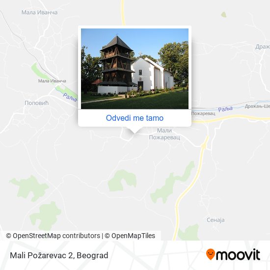 Mali Požarevac 2 mapa