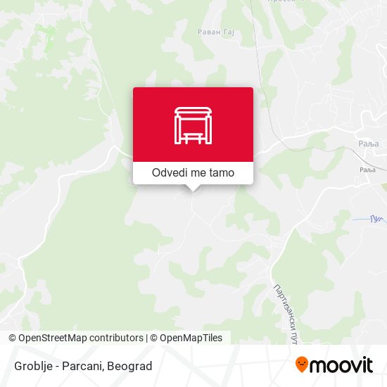 Groblje - Parcani mapa