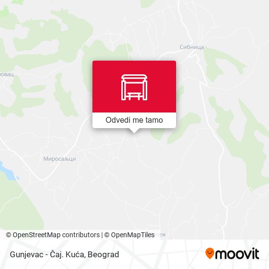 Gunjevac - Čaj. Kuća mapa